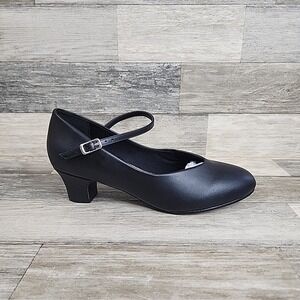 Bloch Diva Dance Shoes Womens Sz 10 Black Leather Mary Jane Strap NWOB